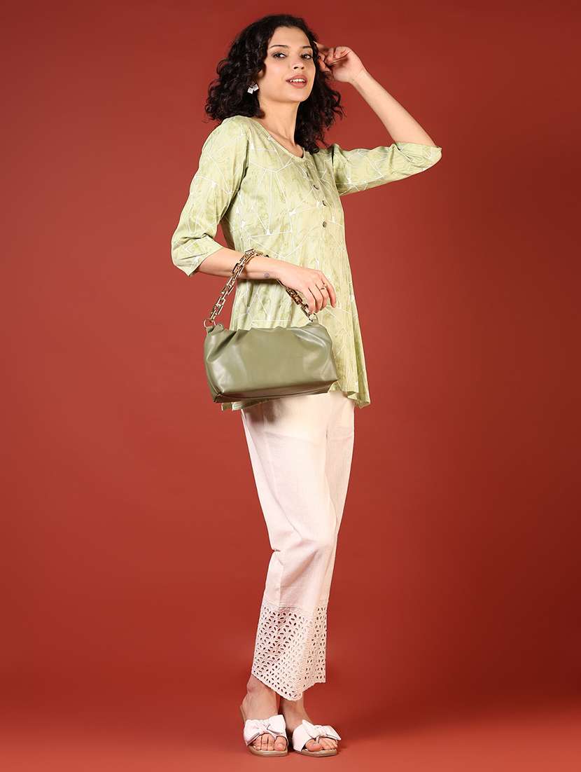 women printed round neck straight kurti - 21612266 -  Standard Image - 4