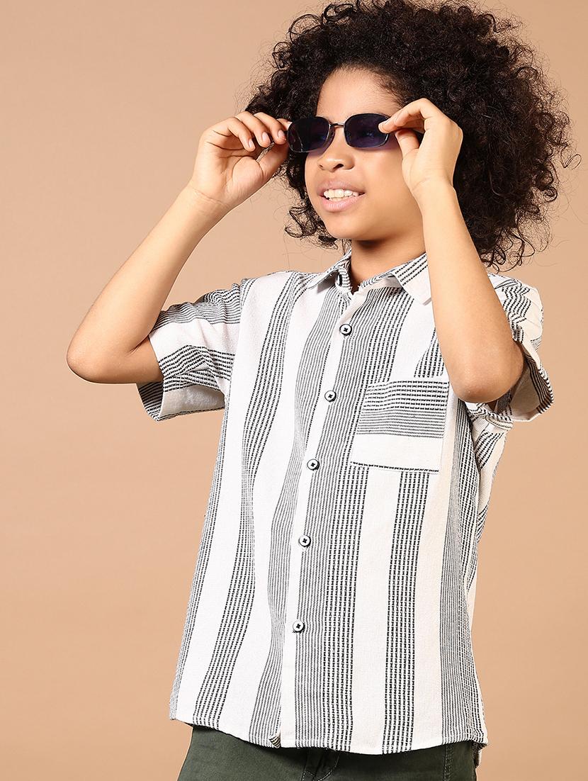 boys striped short sleeve casual shirt - 21612368 - Standard Image - 1