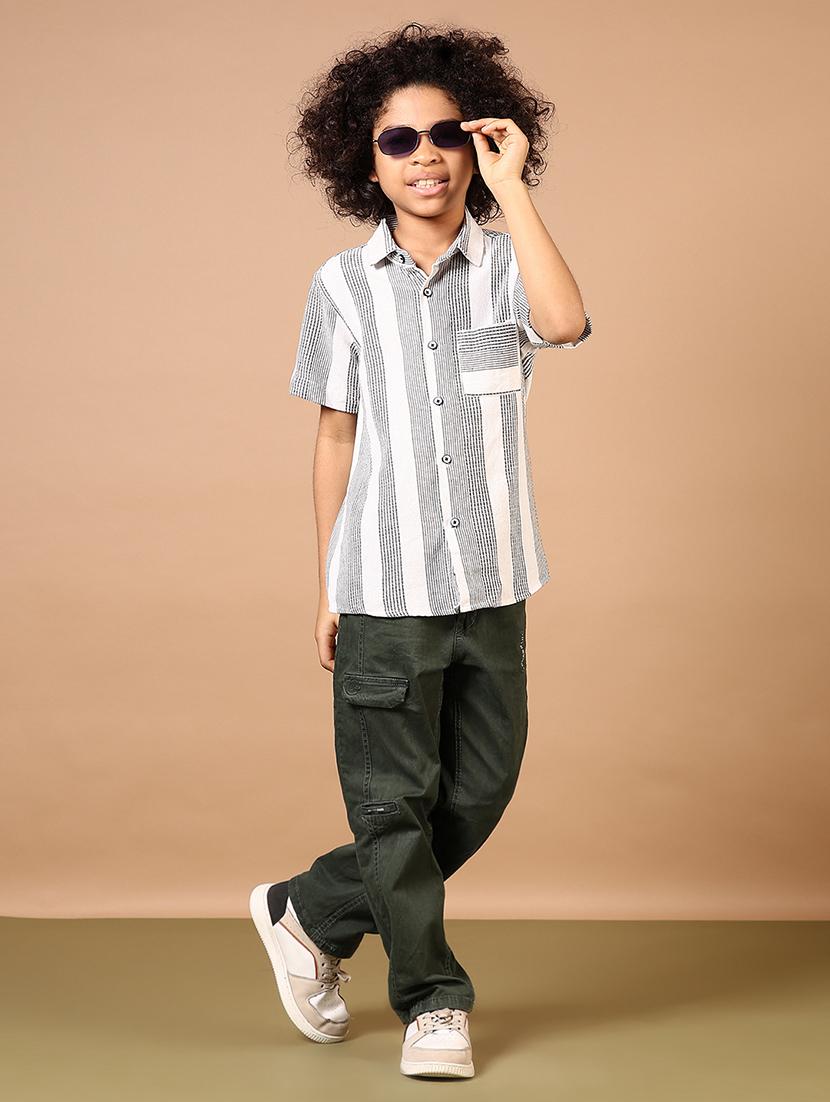 boys striped short sleeve casual shirt - 21612368 - Standard Image - 4