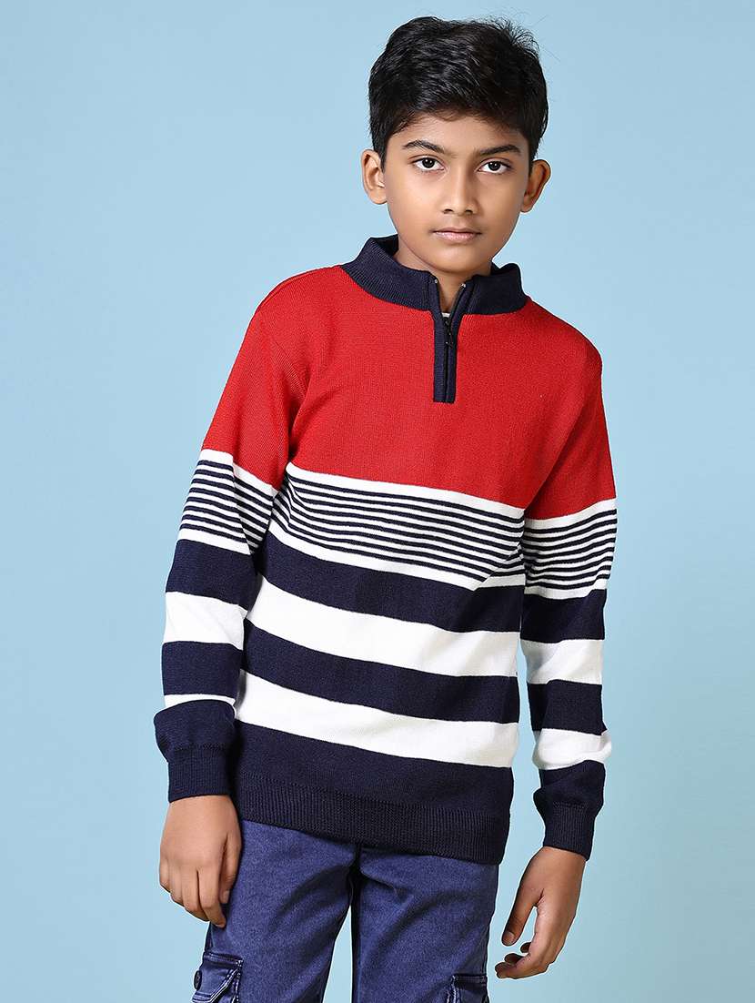 boys striped long sleeve pullover sweater - 21612605 -  Standard Image - 1