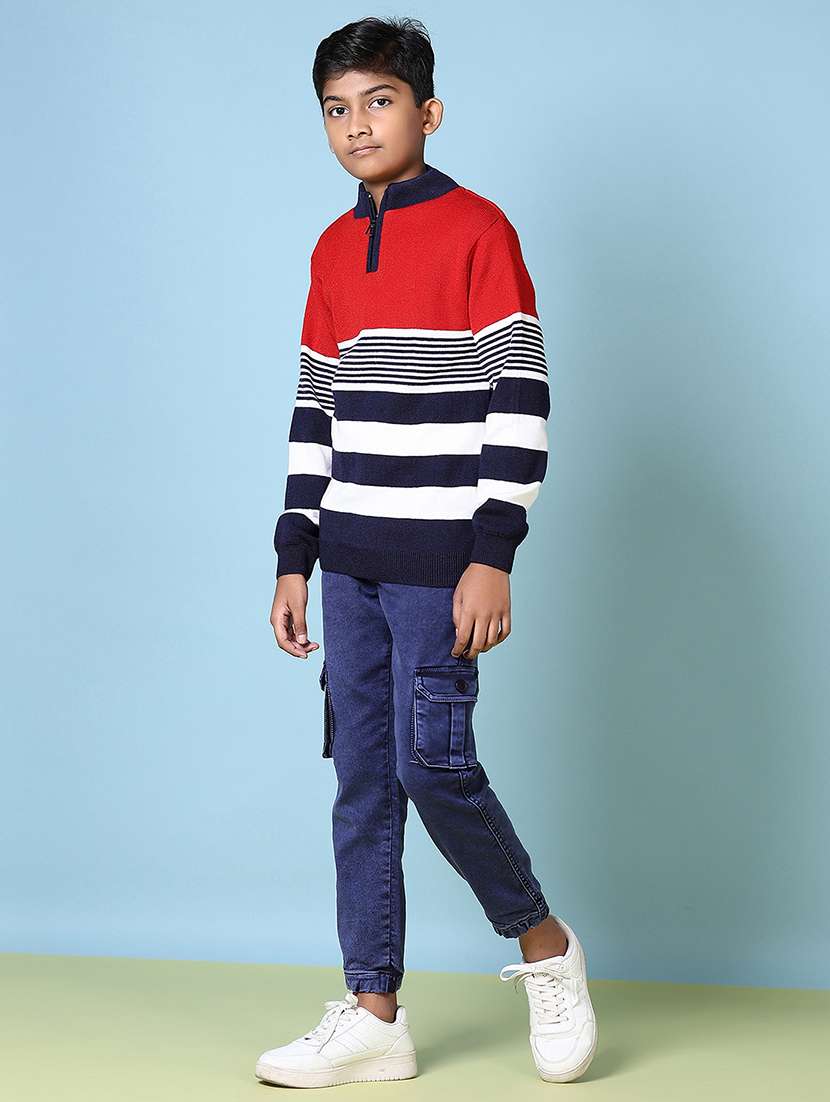 boys striped long sleeve pullover sweater - 21612605 -  Standard Image - 4