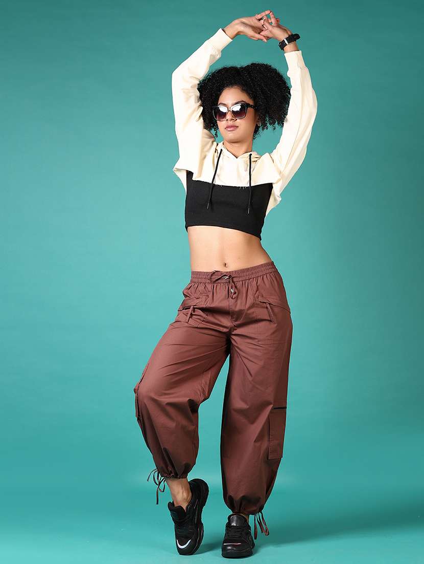 men solid long sleeve cropped sweatshirt - 21612888 -  Standard Image - 4