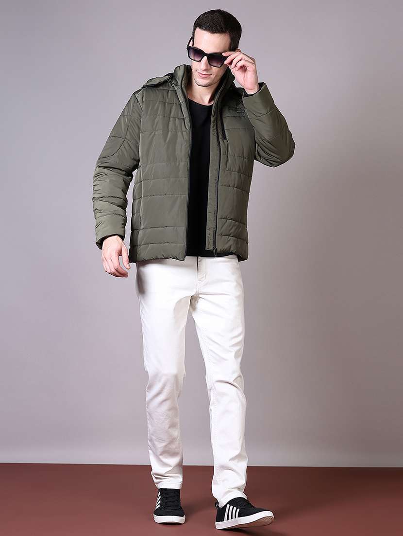 men long sleeves solid quilted jacket - 21612897 -  Standard Image - 4
