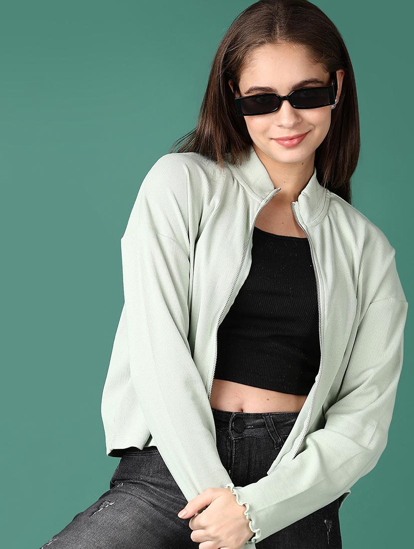 women sea green solid long sleeve t-shirt - 21612912 -  Standard Image - 1