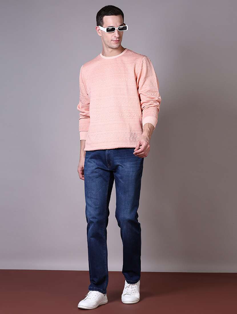 Men Long Sleeves Self Design Pullover - 21612918 -  Standard Image - 4
