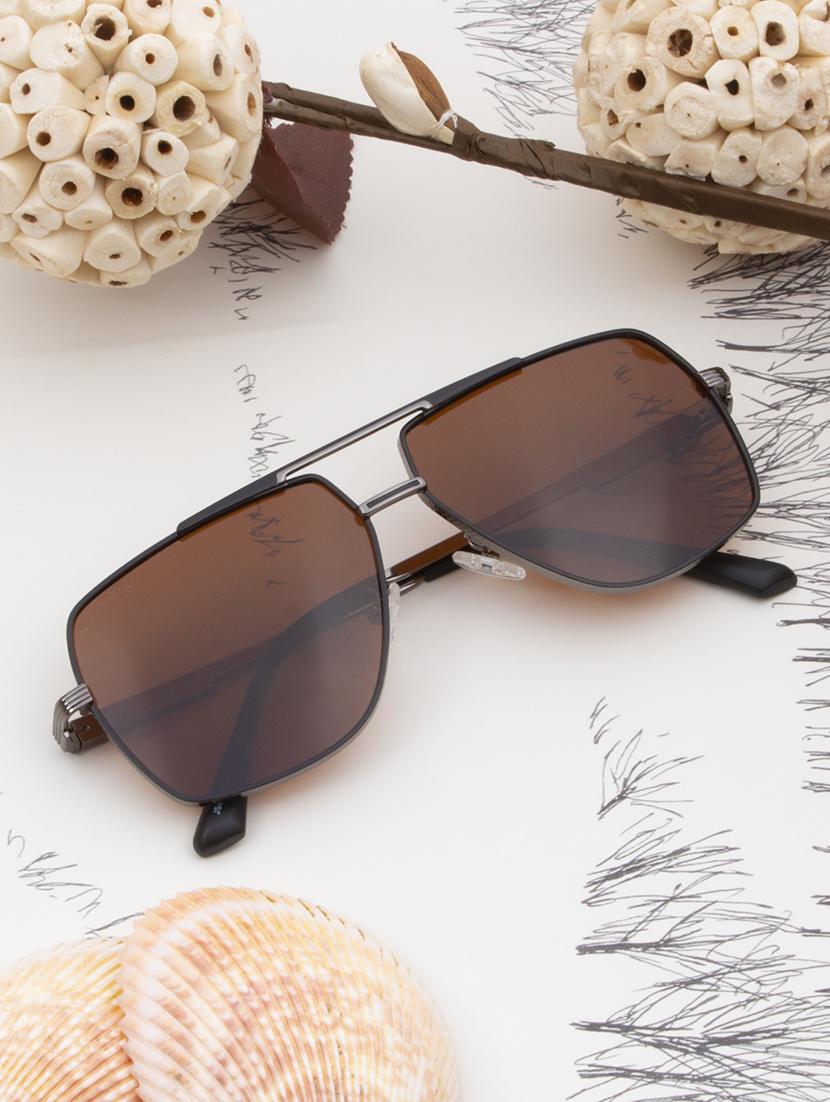 ted smith iconic square polarized grey sunglasses for mens womens - 21613074 - Zoom Image - 0