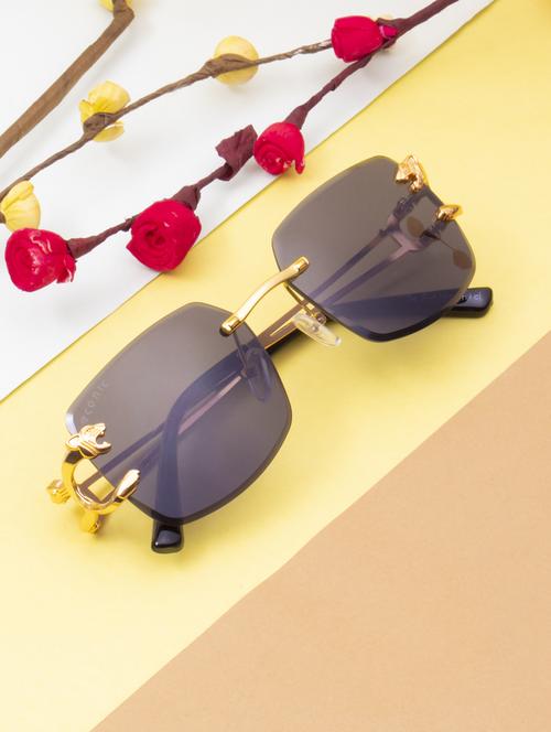 ted smith iconic square dark grey sunglasses for mens womens - 21613105 - Standard Image - 0
