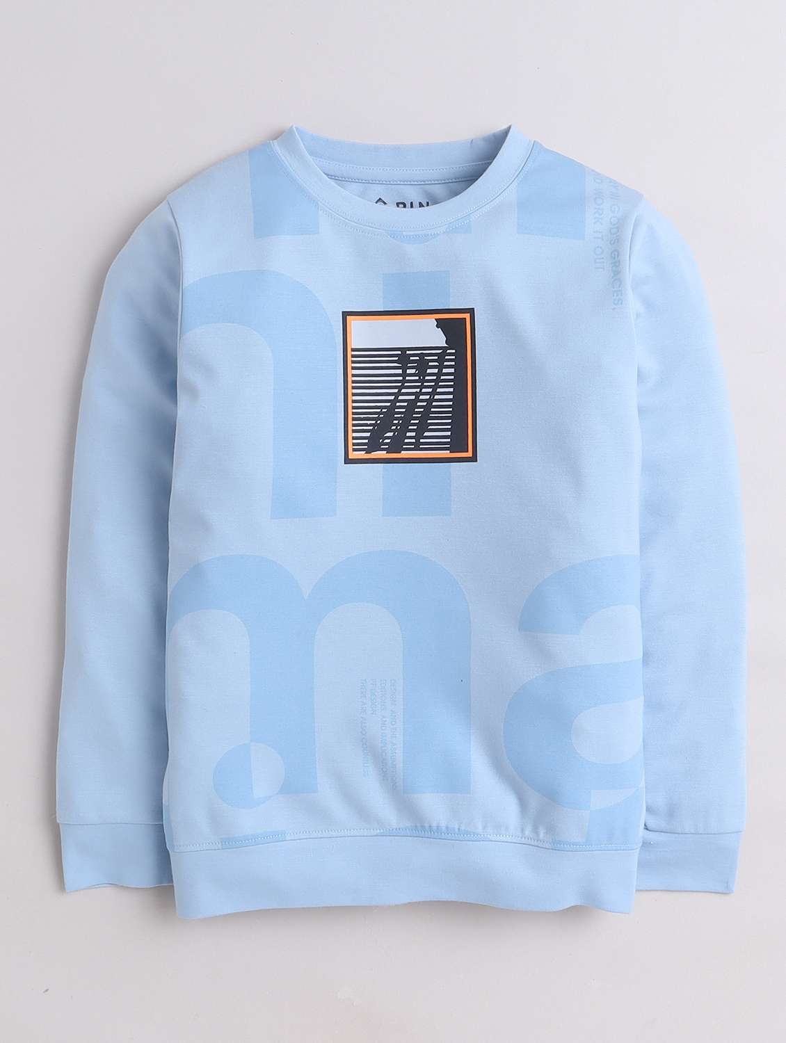 boys round neck front printed sweatshirt - 21613151 -  Standard Image - 1