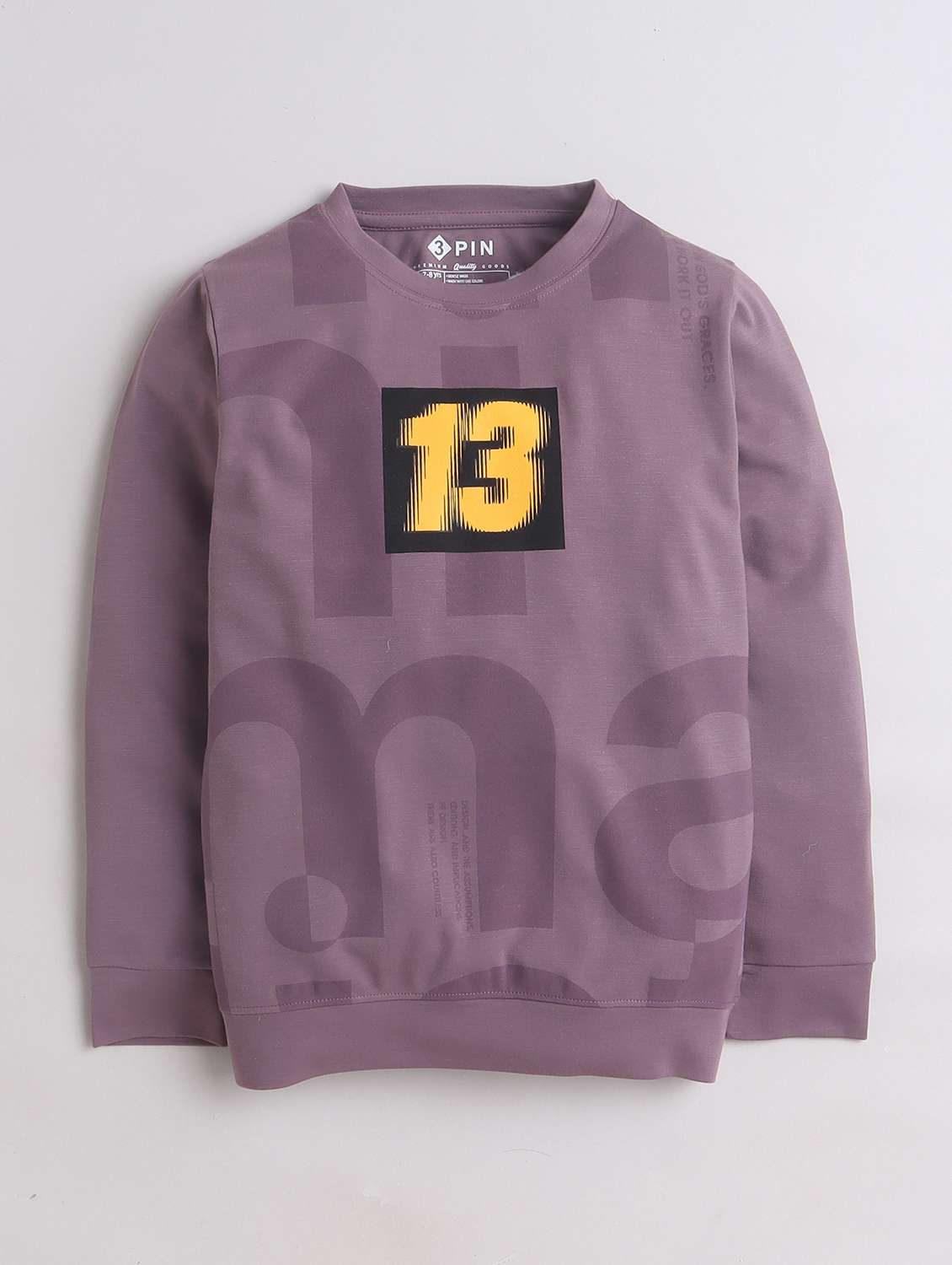 boys round neck front printed sweatshirt - 21613152 -  Standard Image - 1