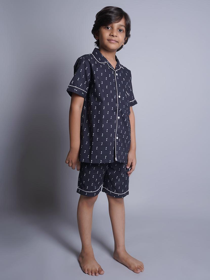 boys printed shorts nightwear set - 21613300 -  Standard Image - 1