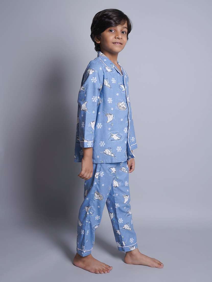 boys printed pyjama nightwear set - 21613302 -  Standard Image - 1