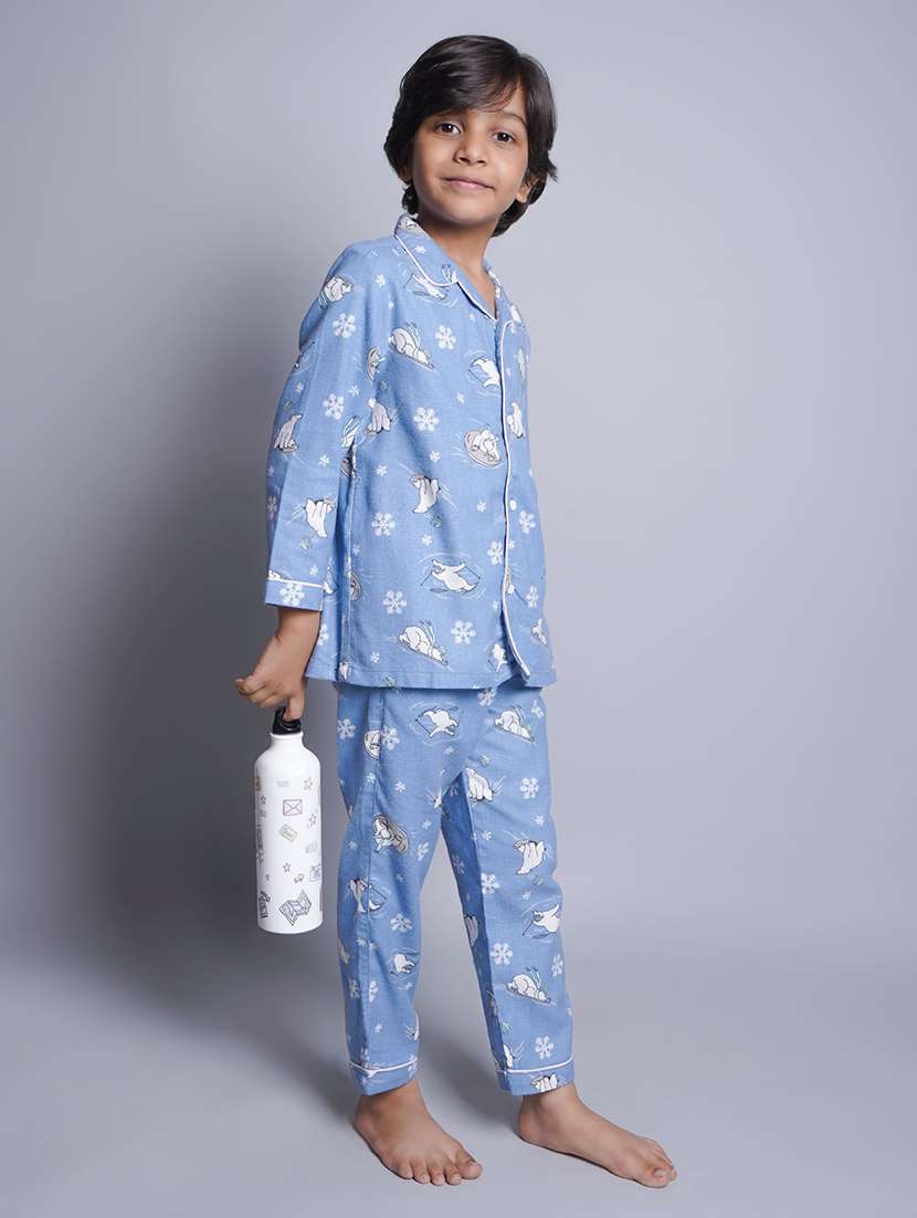 boys printed pyjama nightwear set - 21613302 -  Standard Image - 4