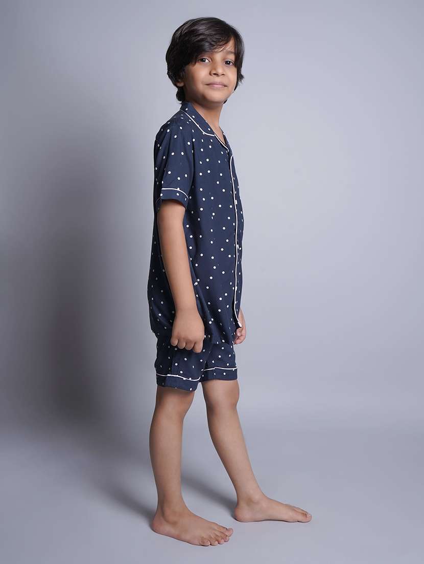 boys printed shorts nightwear set - 21613304 -  Standard Image - 1