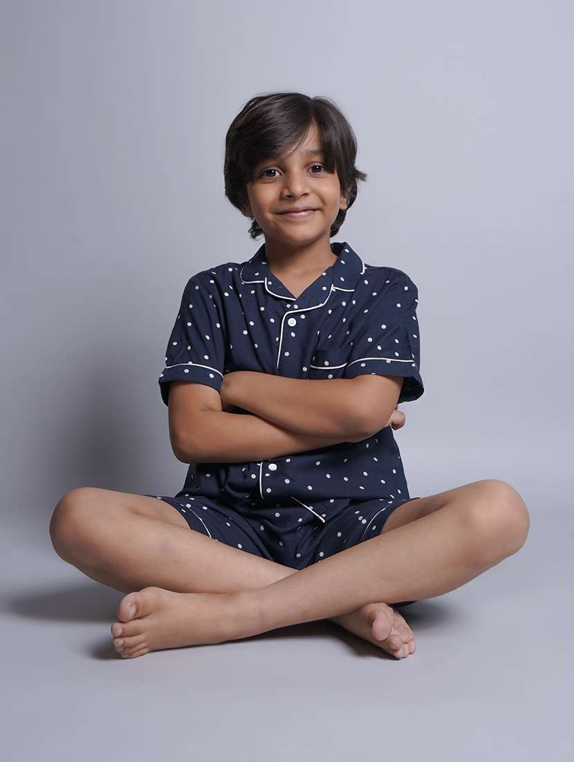 boys printed shorts nightwear set - 21613304 -  Standard Image - 4