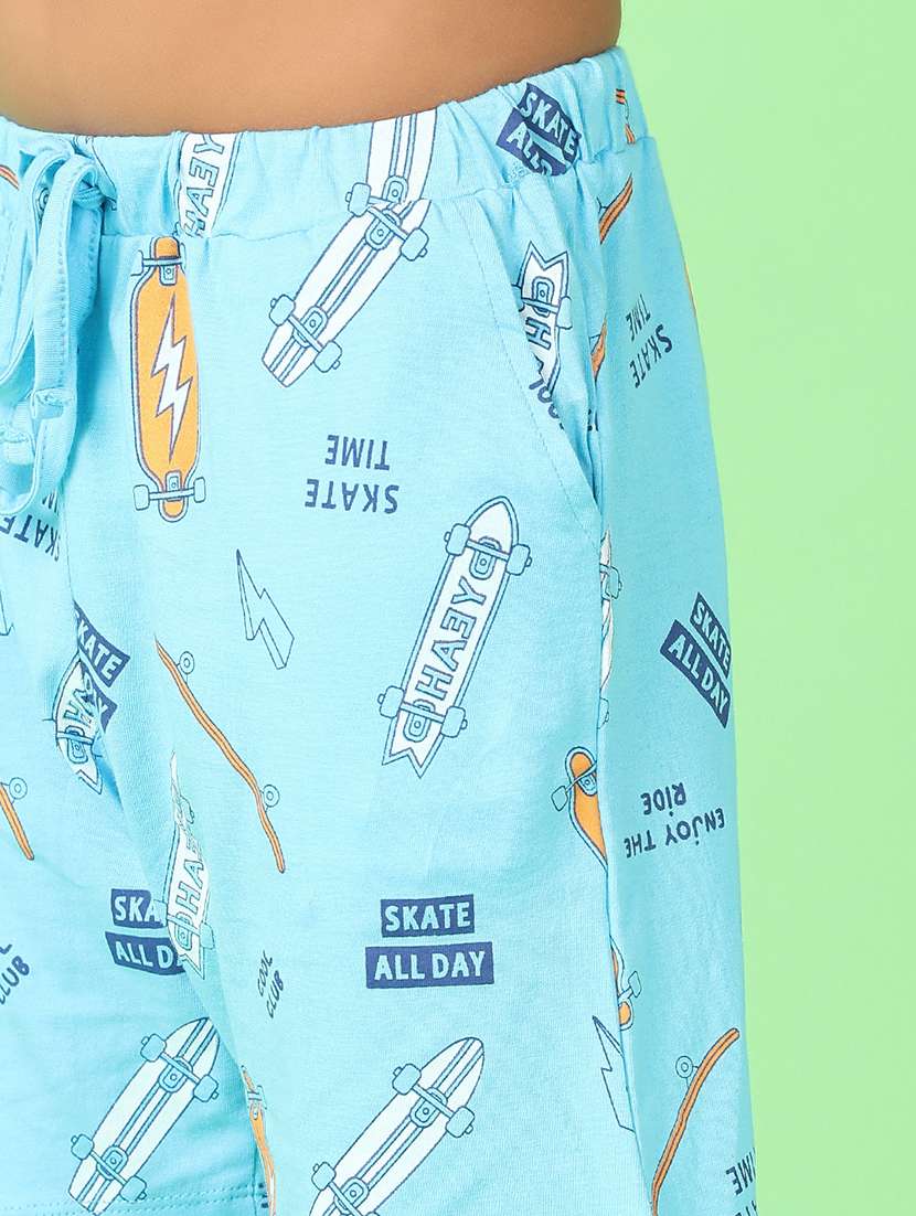 Boys Round Neck Printed T-shirt & Shorts Set - 21613353 -  Standard Image - 4