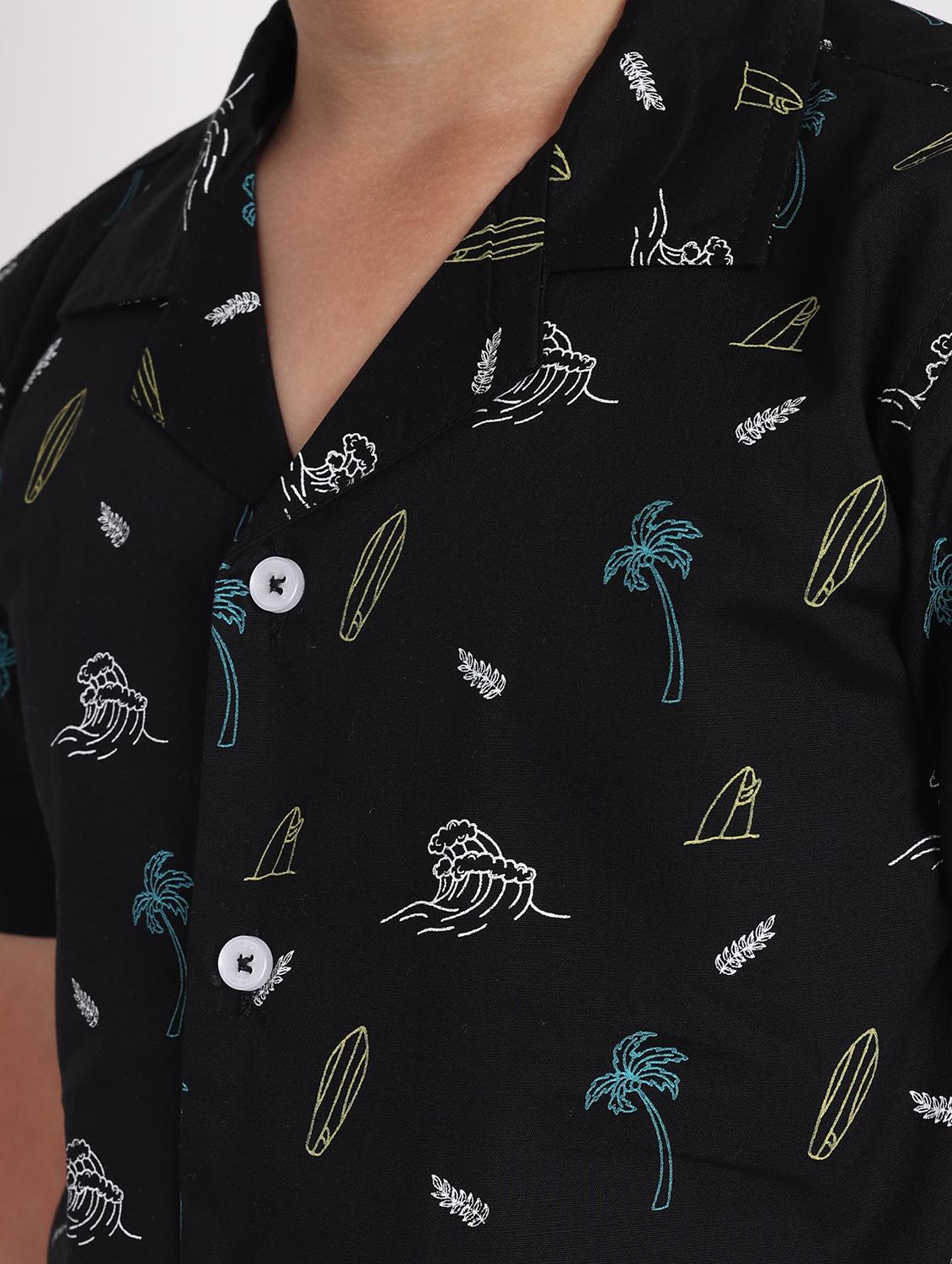 boys printed shorts co-ords set - 21613445 - Standard Image - 6
