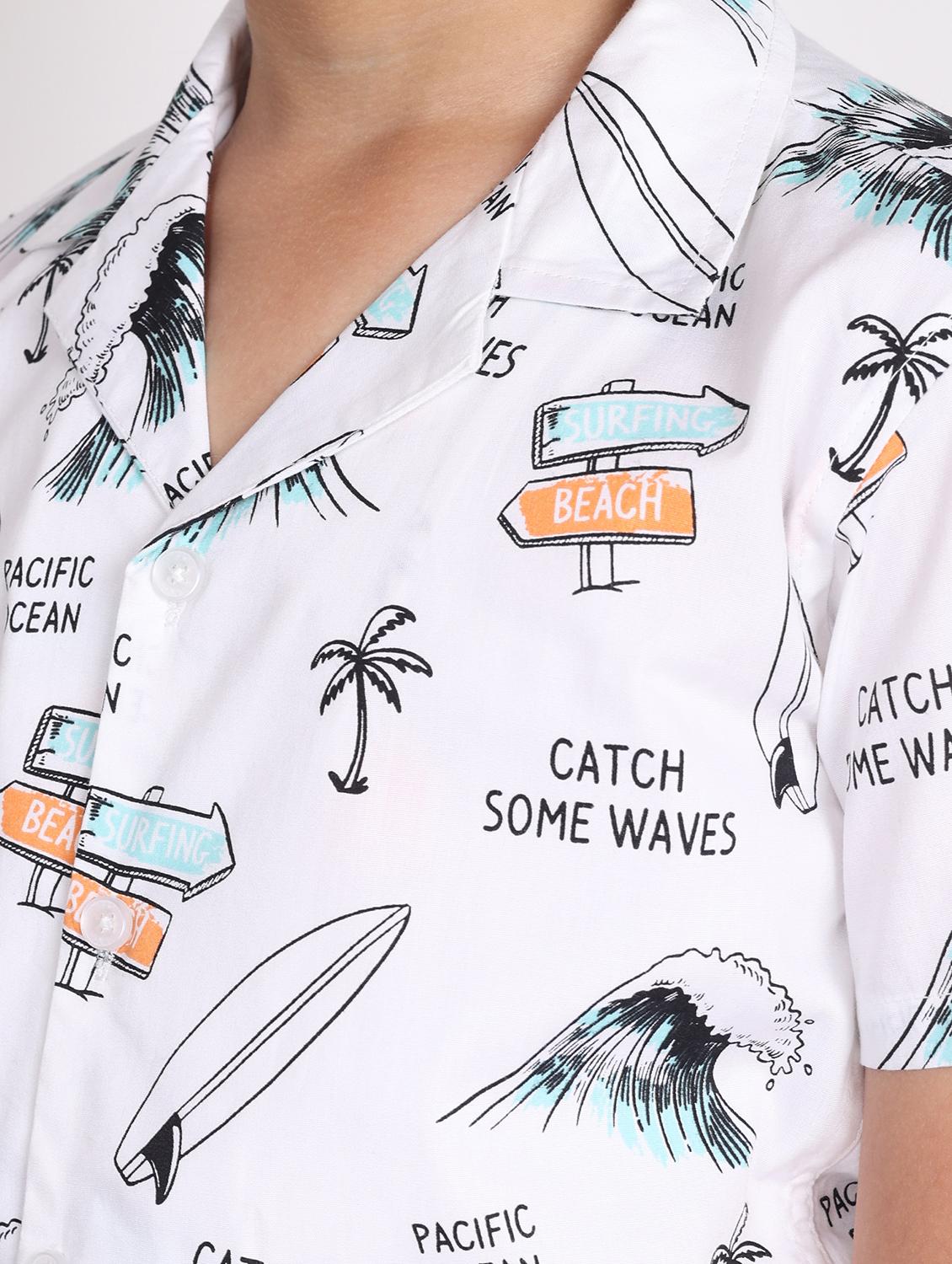 boys printed shorts co-ords set - 21613450 - Standard Image - 6