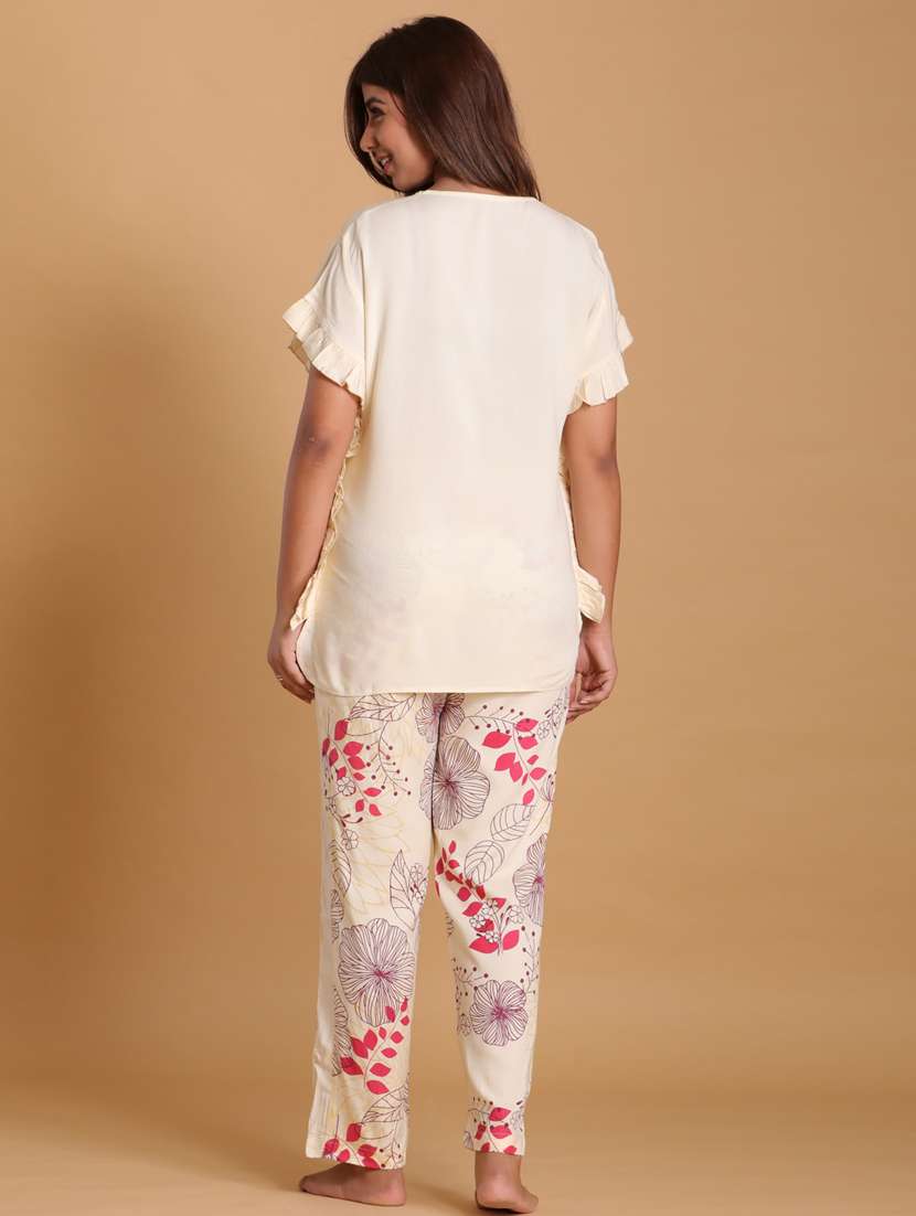 women white printed nightwear set - 21613471 -  Standard Image - 1