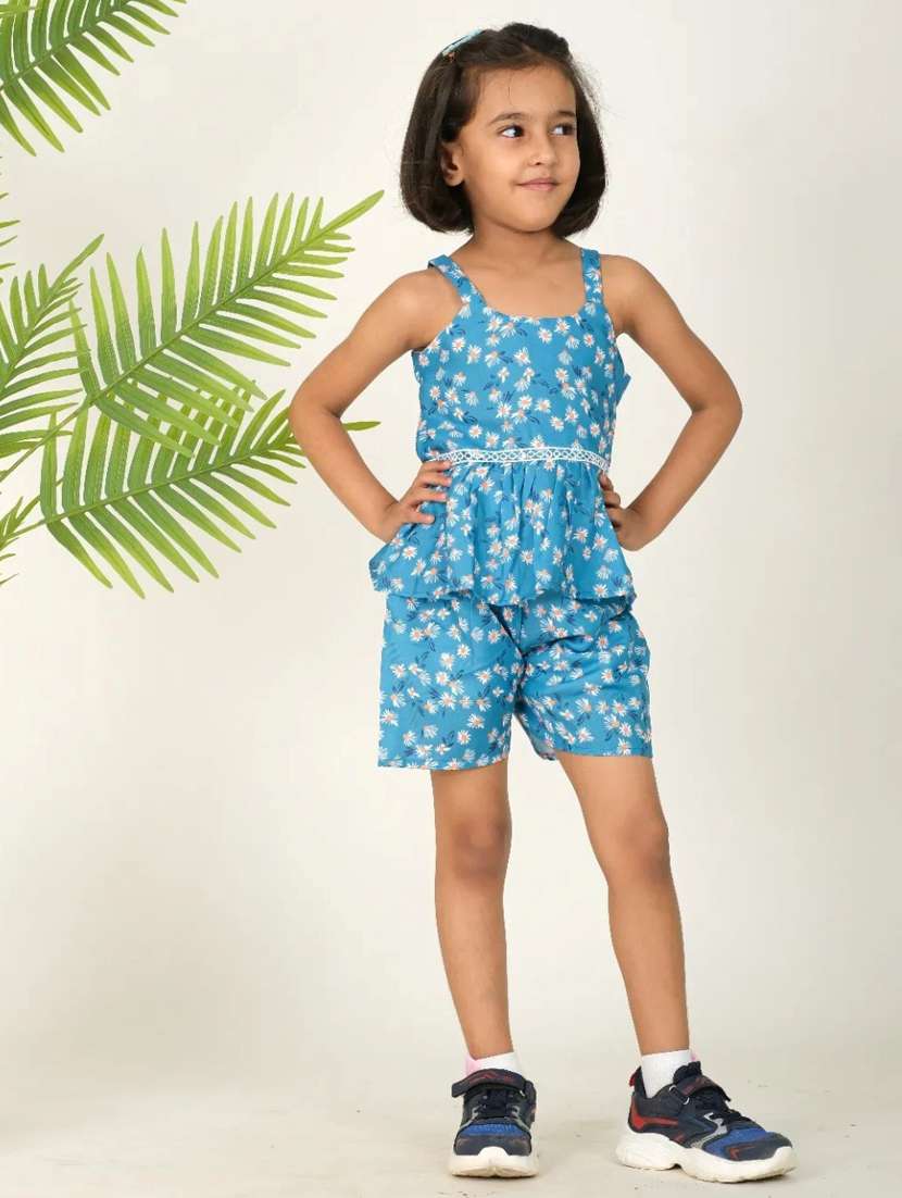 girls floral printed short sets - 21613525 -  Standard Image - 1
