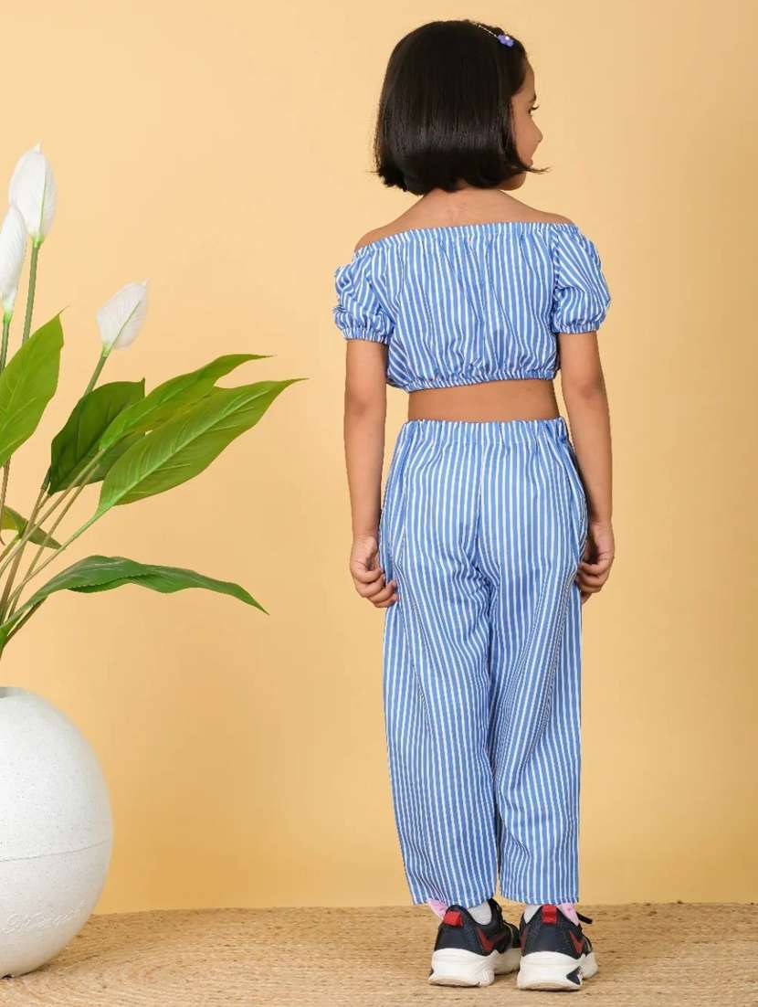 girls stripes printed full length sets - 21613528 -  Standard Image - 1