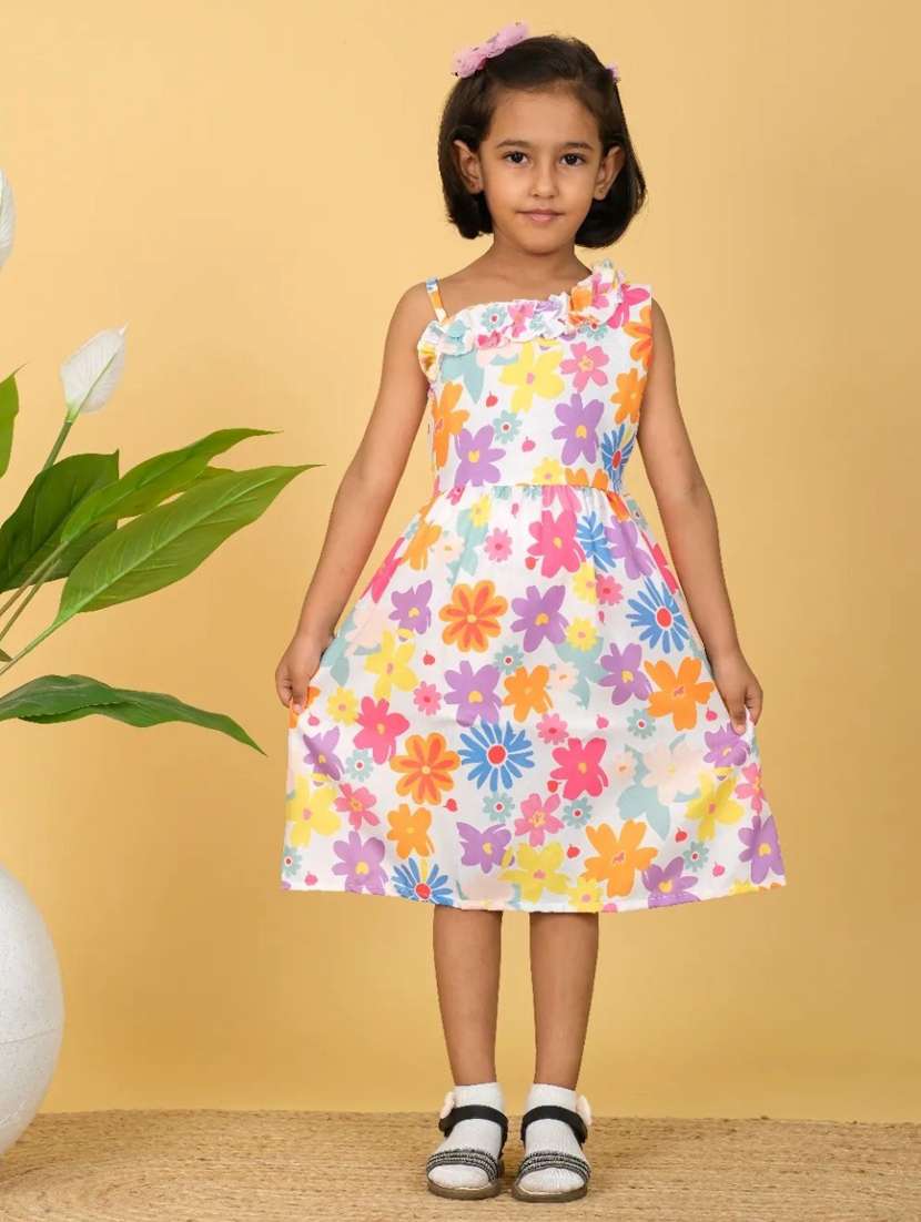 girls printed sleeveless frock