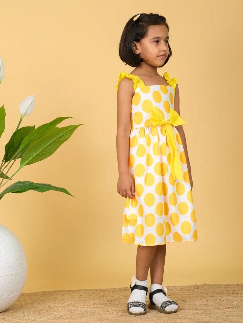 girls printed sleeveless frock - 21613547 -  Standard Image - 1
