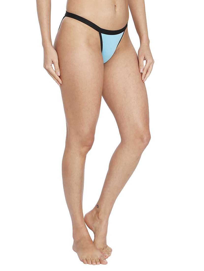 women light blue solid modal tanga panty - 21613594 -  Standard Image - 1