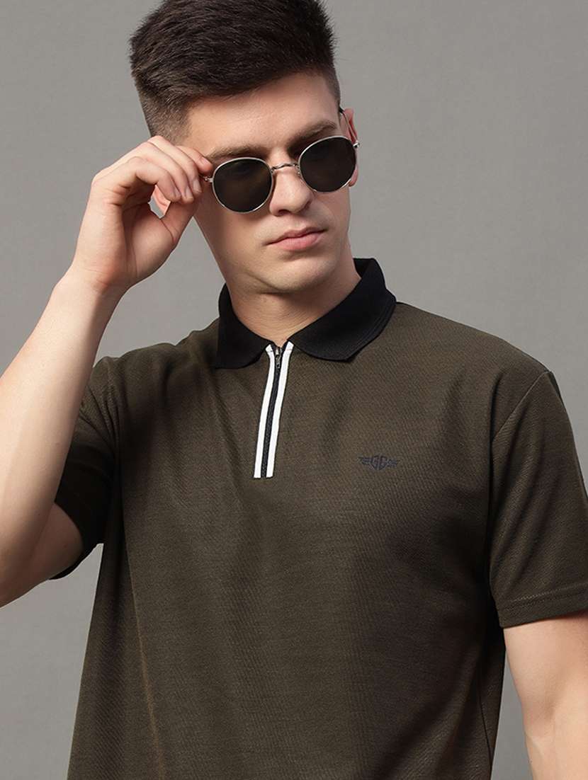 men regular fit plain polo t-shirt - 21613765 -  Standard Image - 1