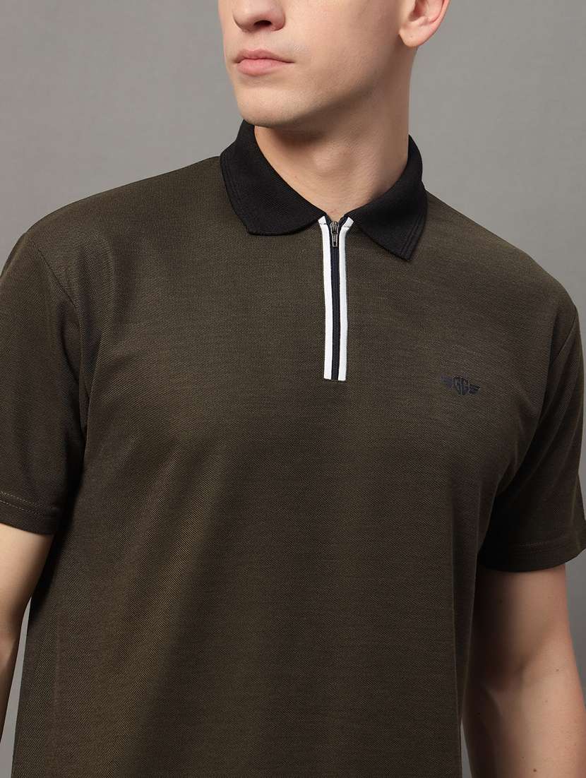 men regular fit plain polo t-shirt - 21613765 -  Standard Image - 4