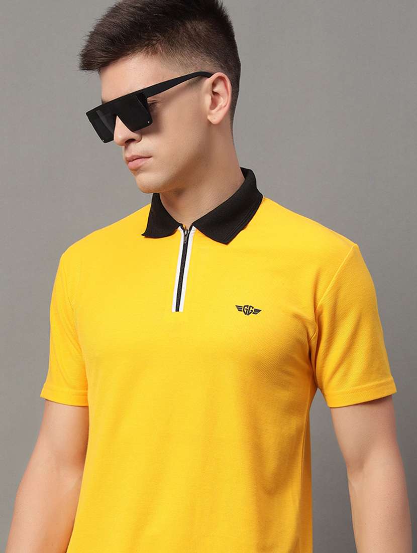 men regular fit plain polo t-shirt - 21613769 -  Standard Image - 1