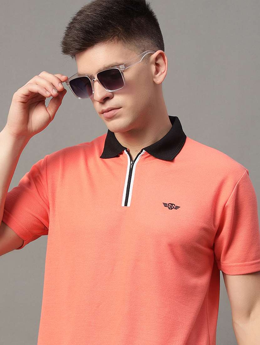 men regular fit plain polo t-shirt - 21613782 -  Standard Image - 1