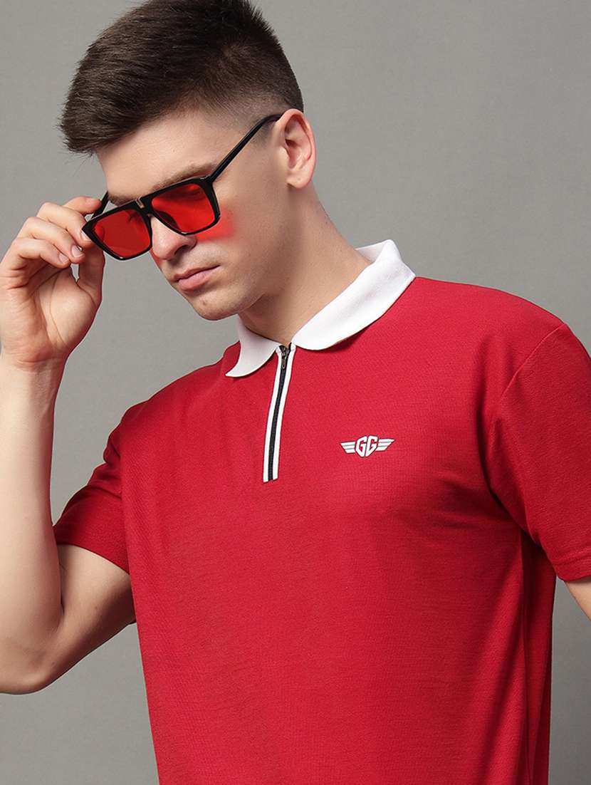 men regular fit plain polo t-shirt - 21613784 -  Standard Image - 1