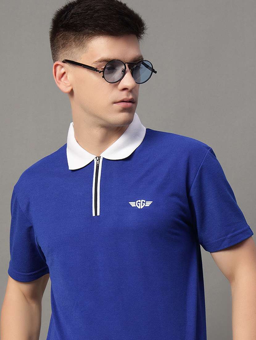 men regular fit plain polo t-shirt - 21613785 -  Standard Image - 1