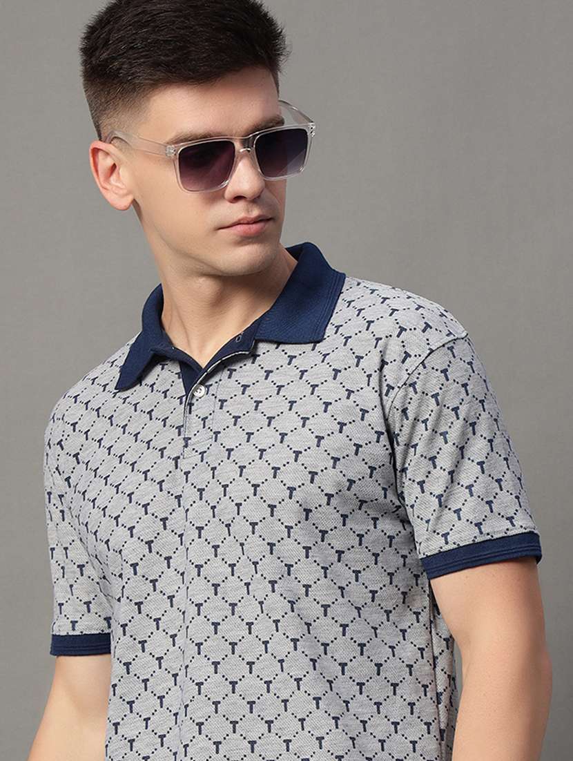 men regular fit graphic printed polo t-shirt - 21613786 -  Standard Image - 1
