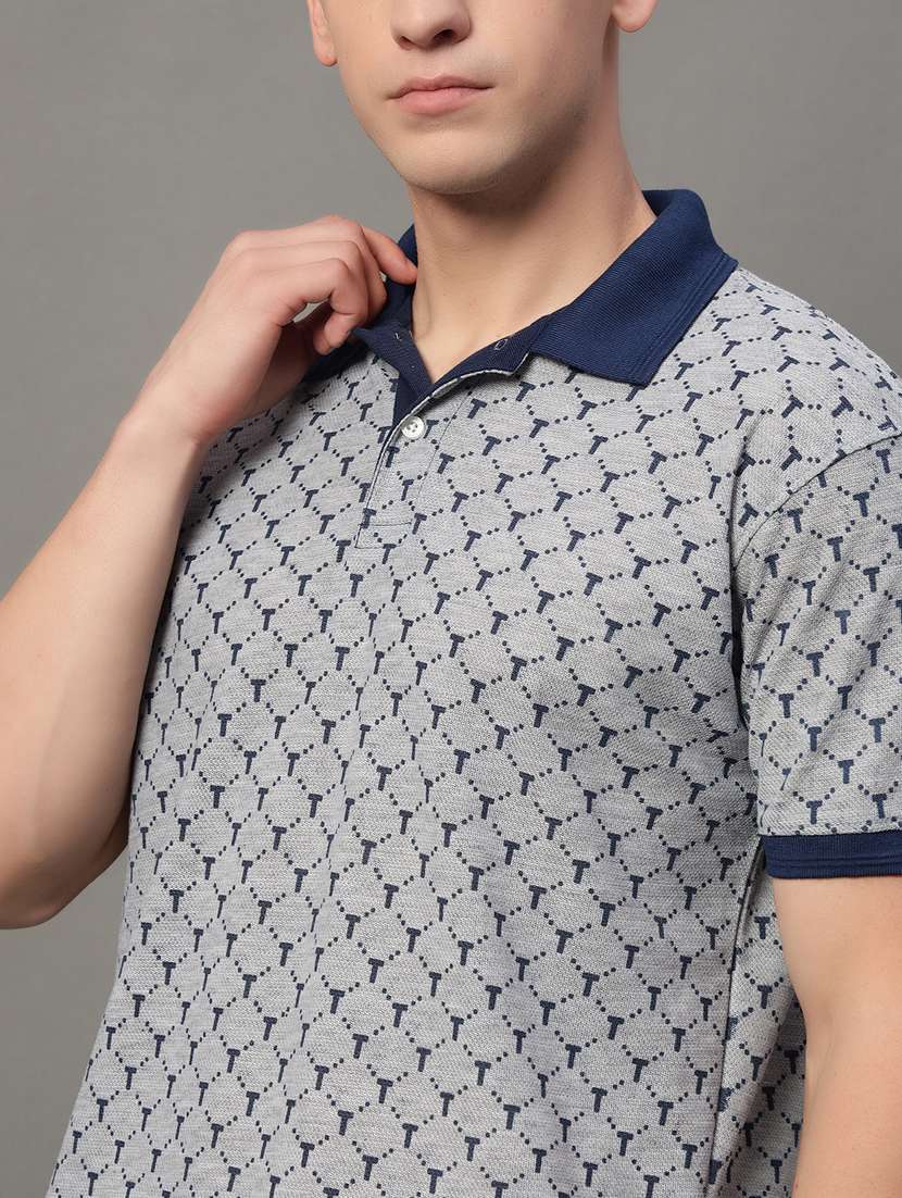 men regular fit graphic printed polo t-shirt - 21613786 -  Standard Image - 4