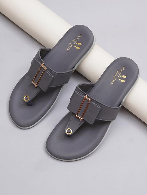 women grey slip on sandal - 21613851 -  Standard Image - 0