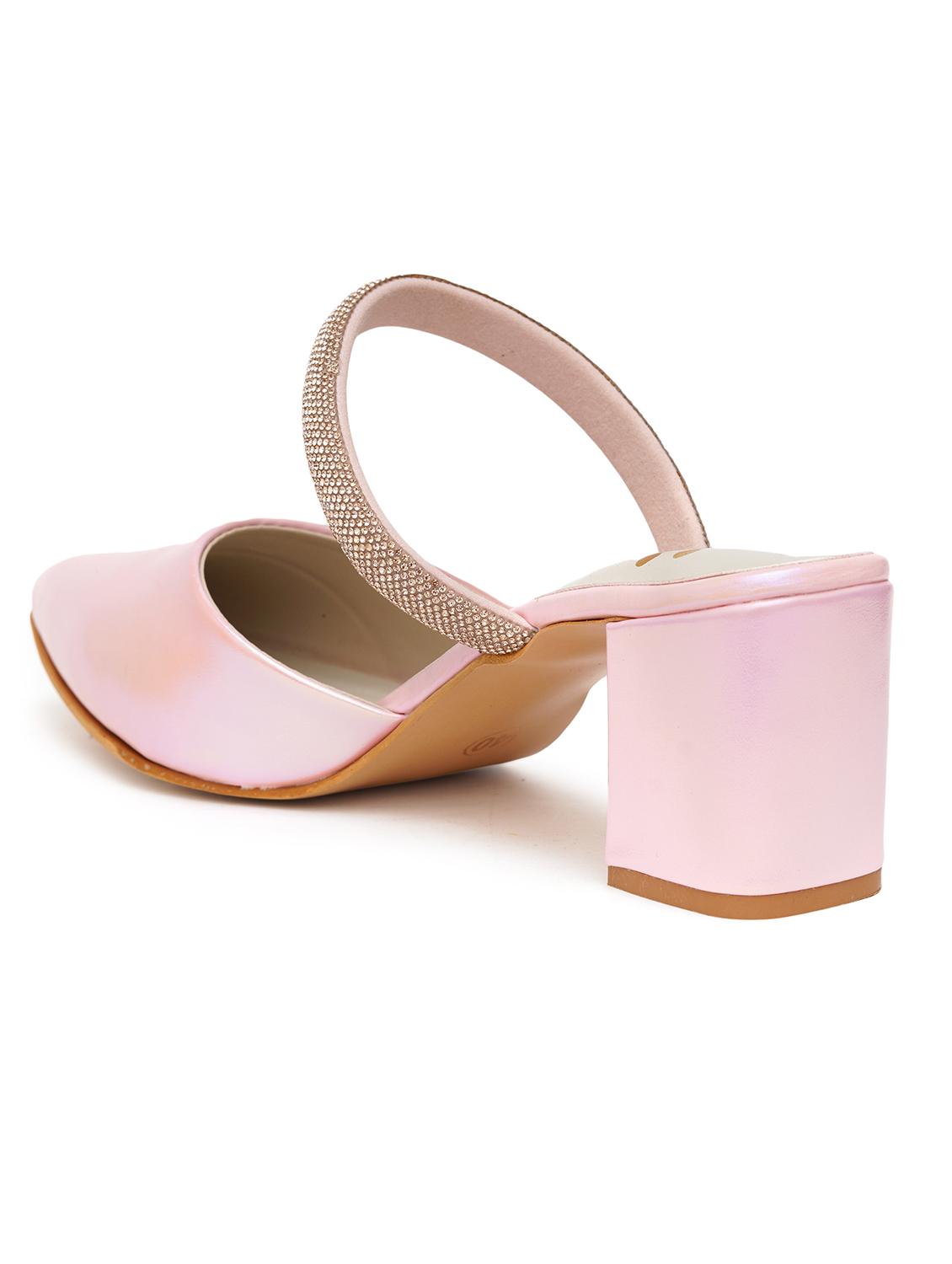 women pink block heel sandal - 21613857 - Standard Image - 4