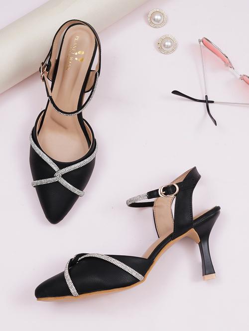 women black ankle strap sandal - 21613860 -  Standard Image - 0