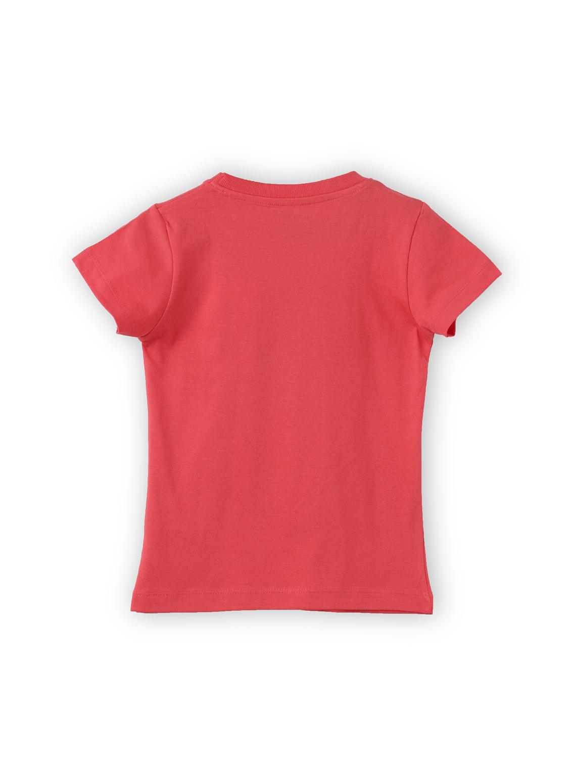 girls front print short sleeve t-shirt - 21614094 - Standard Image - 1