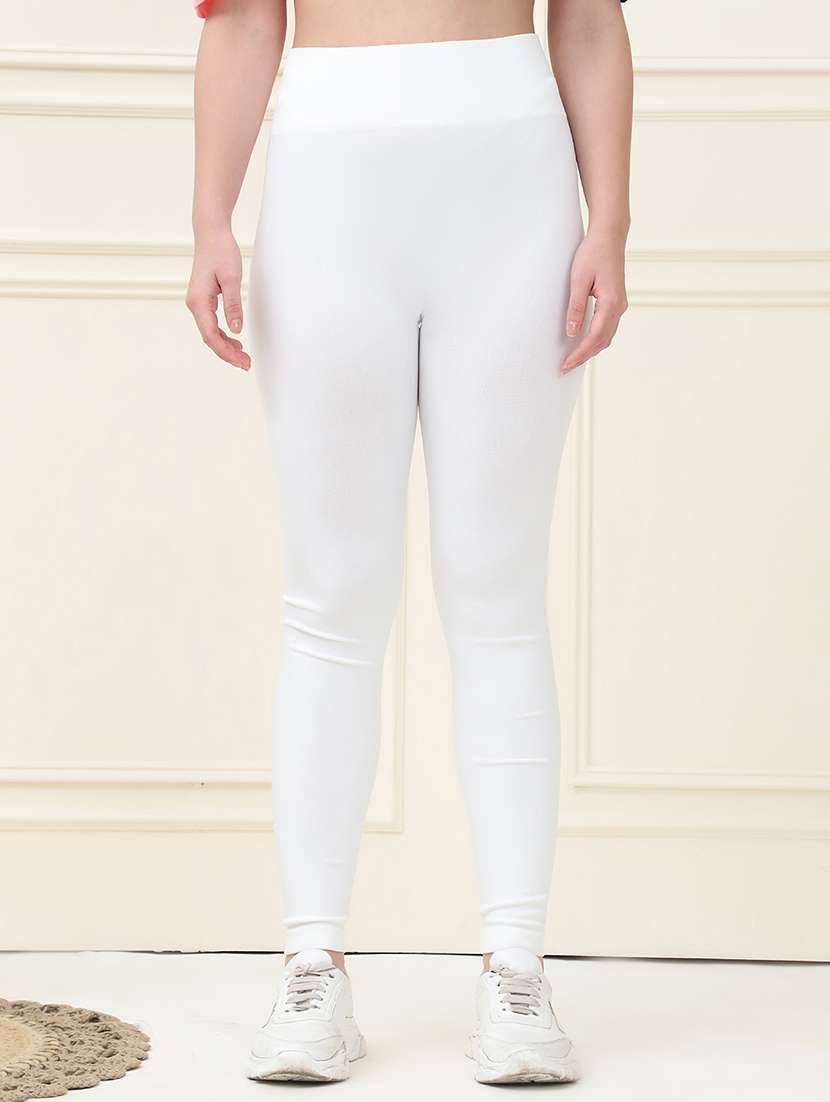 women solid ankle length tights - 21615009 - Standard Image - 1