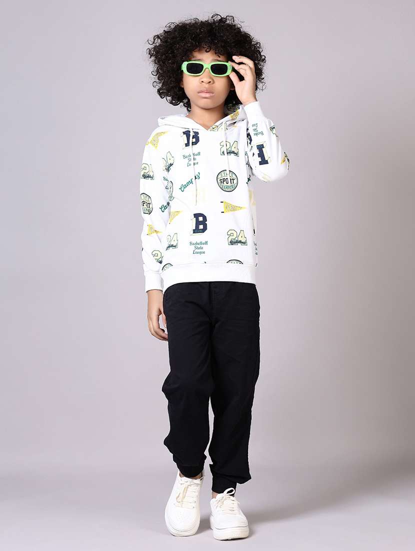 white cotton all over print sweatshirt - 21615655 -  Standard Image - 4