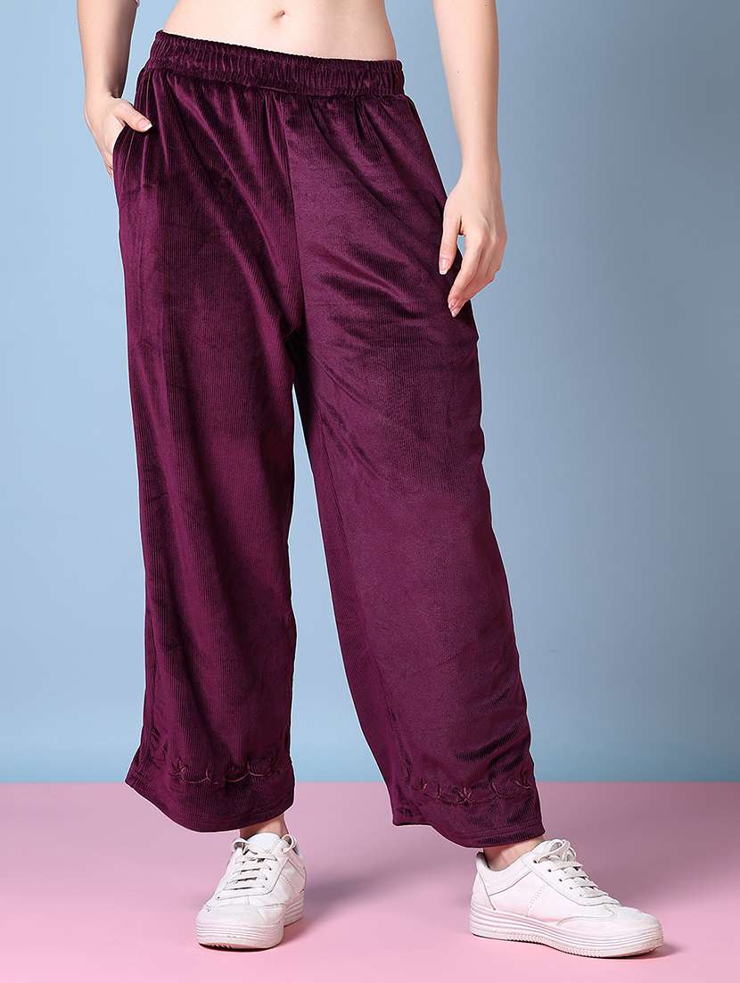 women solid winter wear palazzo - 21615673 -  Standard Image - 1