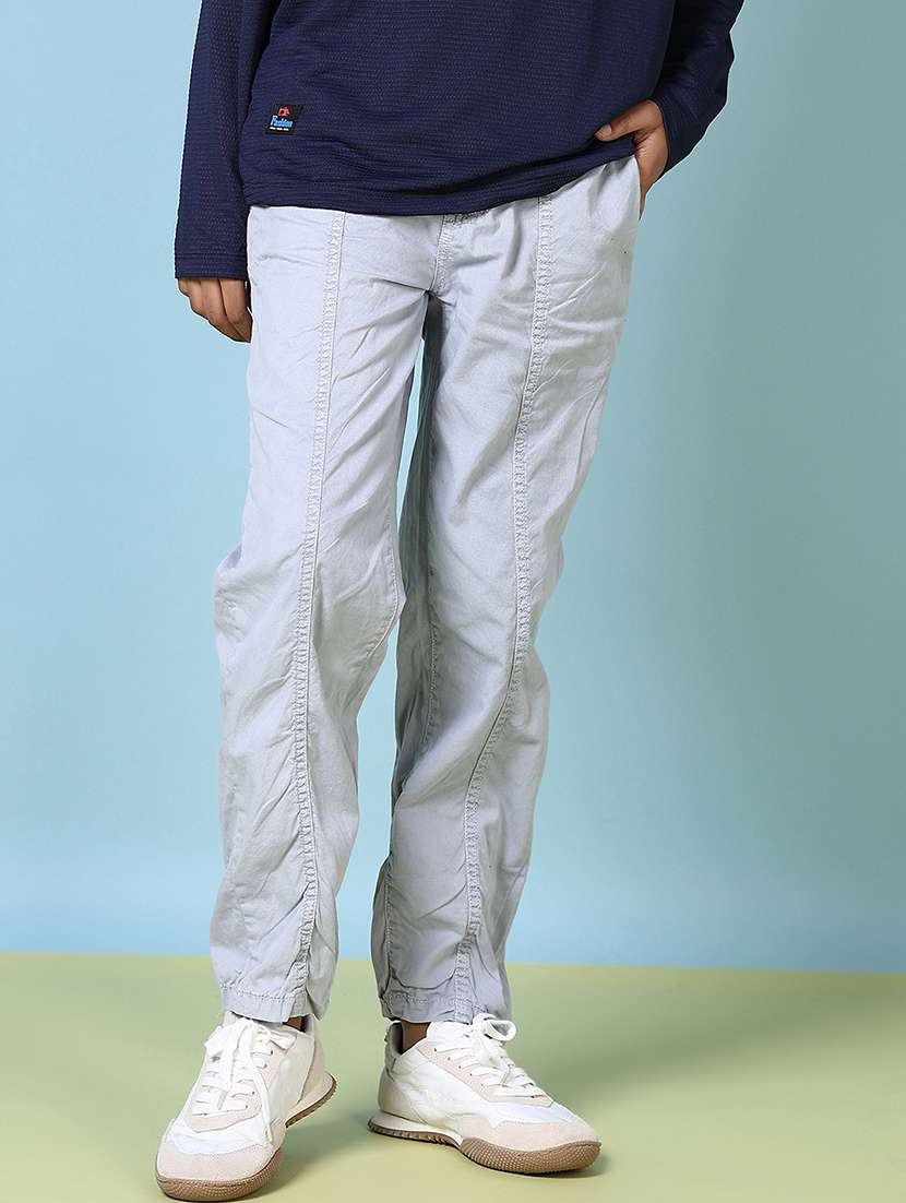 boys solid mid rise relaxed fit jeans - 21615684 -  Standard Image - 1