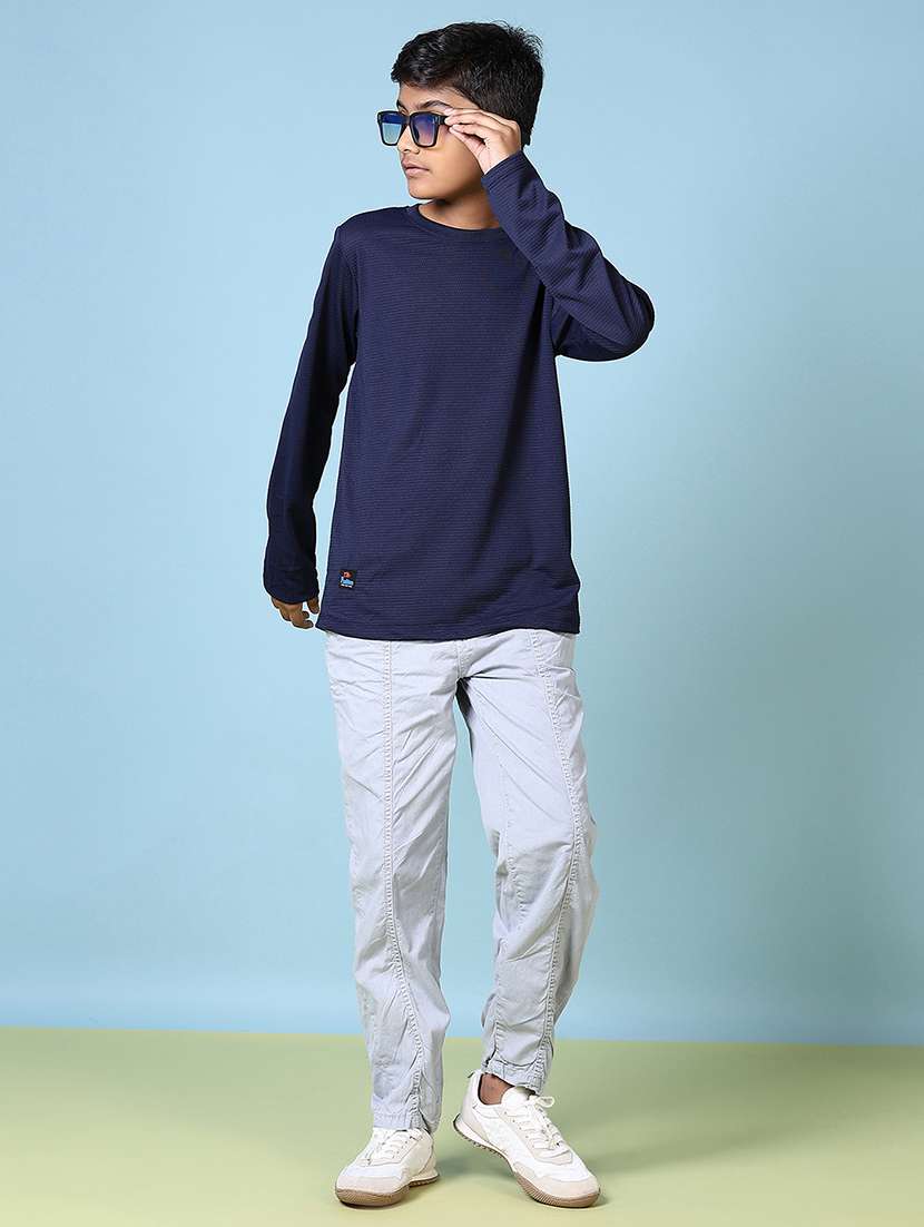 boys solid mid rise relaxed fit jeans - 21615684 -  Standard Image - 4