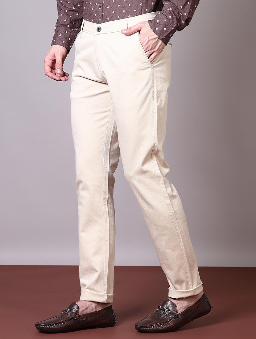 men solid mid rise chinos trouser - 21615714 -  Standard Image - 1