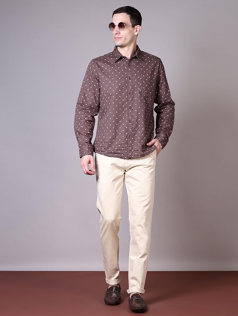 men solid mid rise chinos trouser - 21615714 - Standard Image - 4