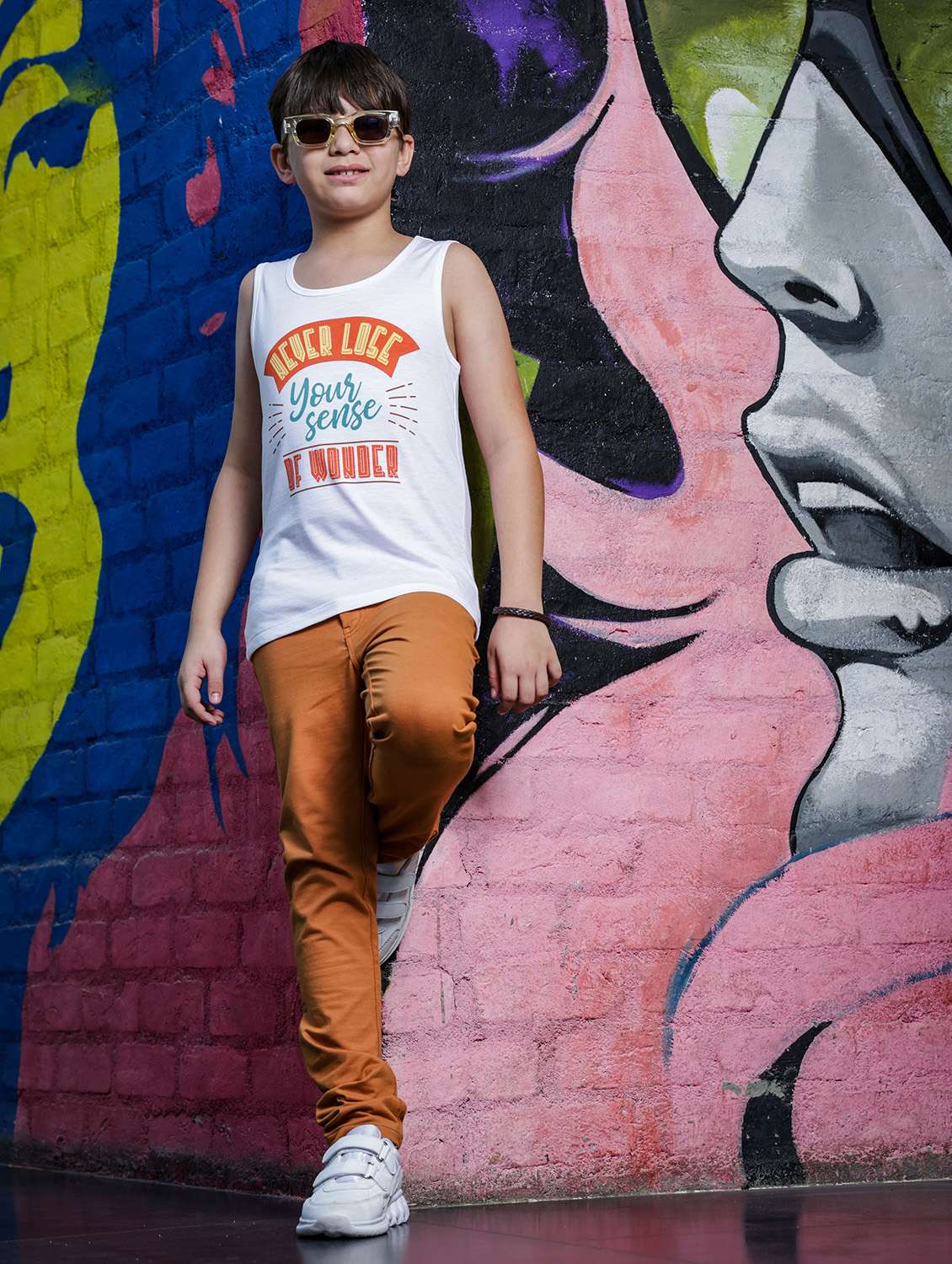 boys printed round neck vest - 21615930 - Standard Image - 4