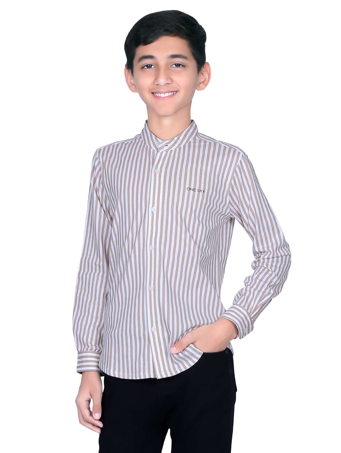 boys striped printed long sleeves shirt - 21615997 -  Standard Image - 1