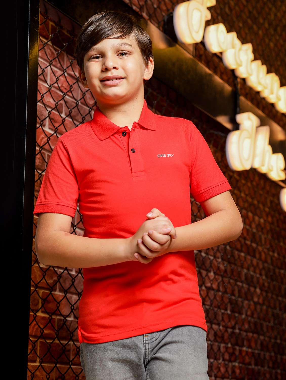 boys solid short sleeves polo t-shirt