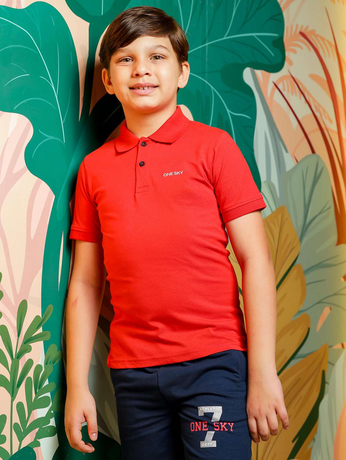 boys solid short sleeves polo t-shirt